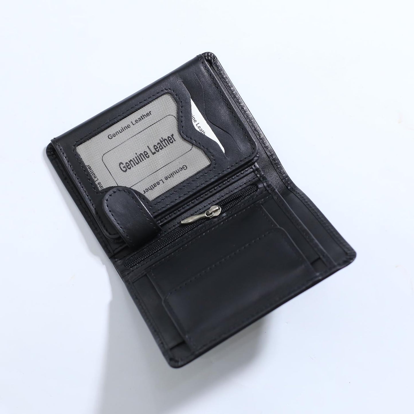 Urban Draak™ Multi-Pocket Leather Wallet – Zippered Compartments & Card Organizer