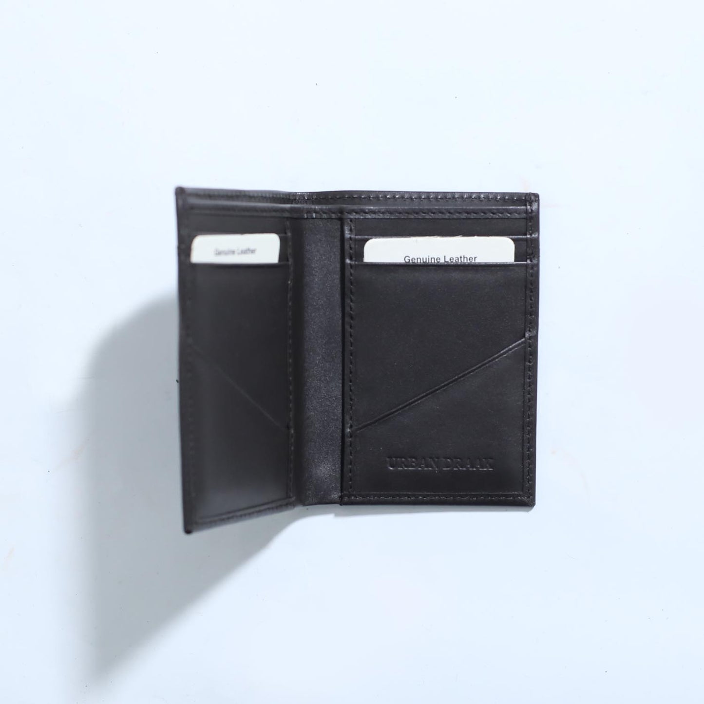 Urban Draak™ Vertical Leather Wallet – Slim Bifold Card Holder for Men