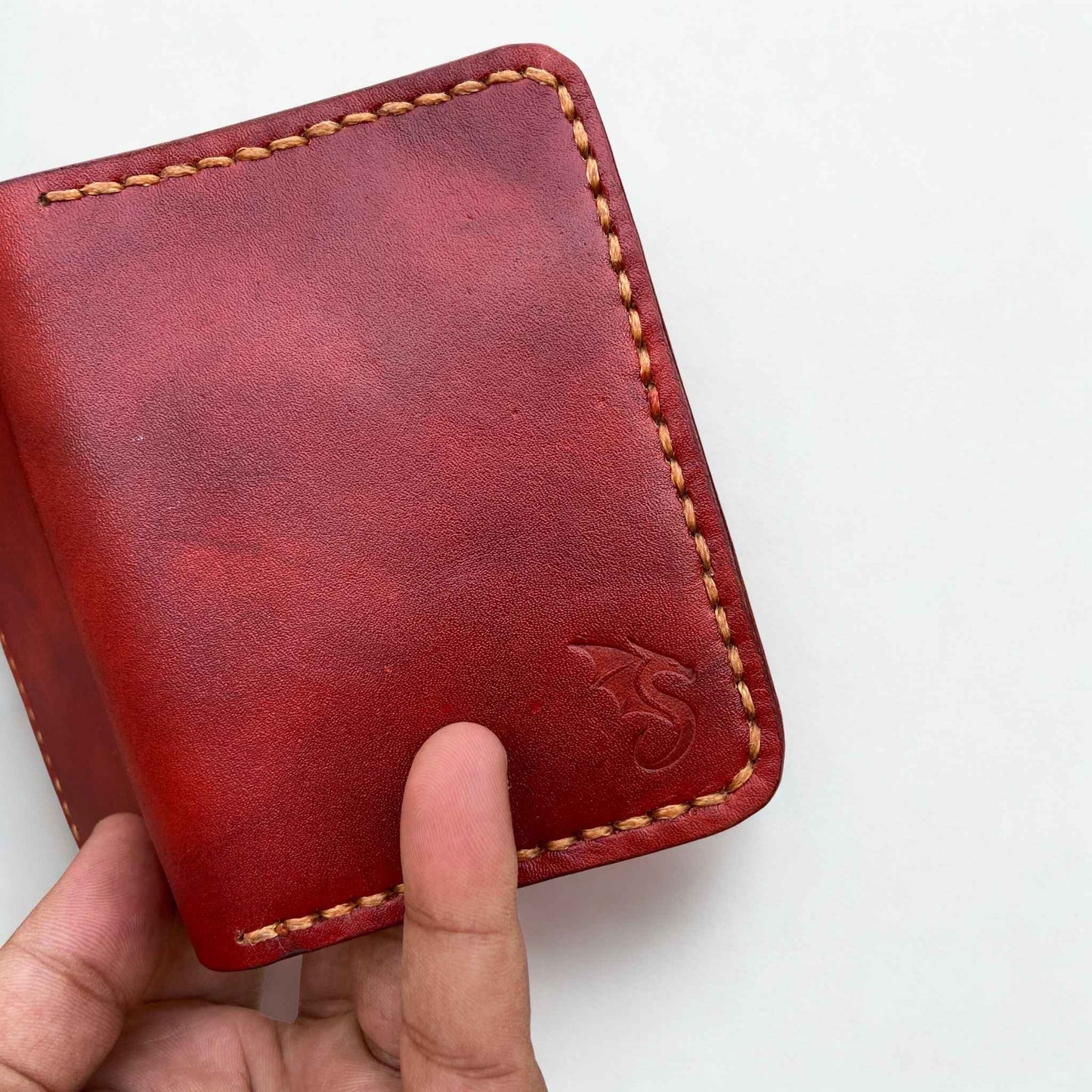 Urban Draak Handmade Leather Wallet – Hand-Stitched Minimalist Design