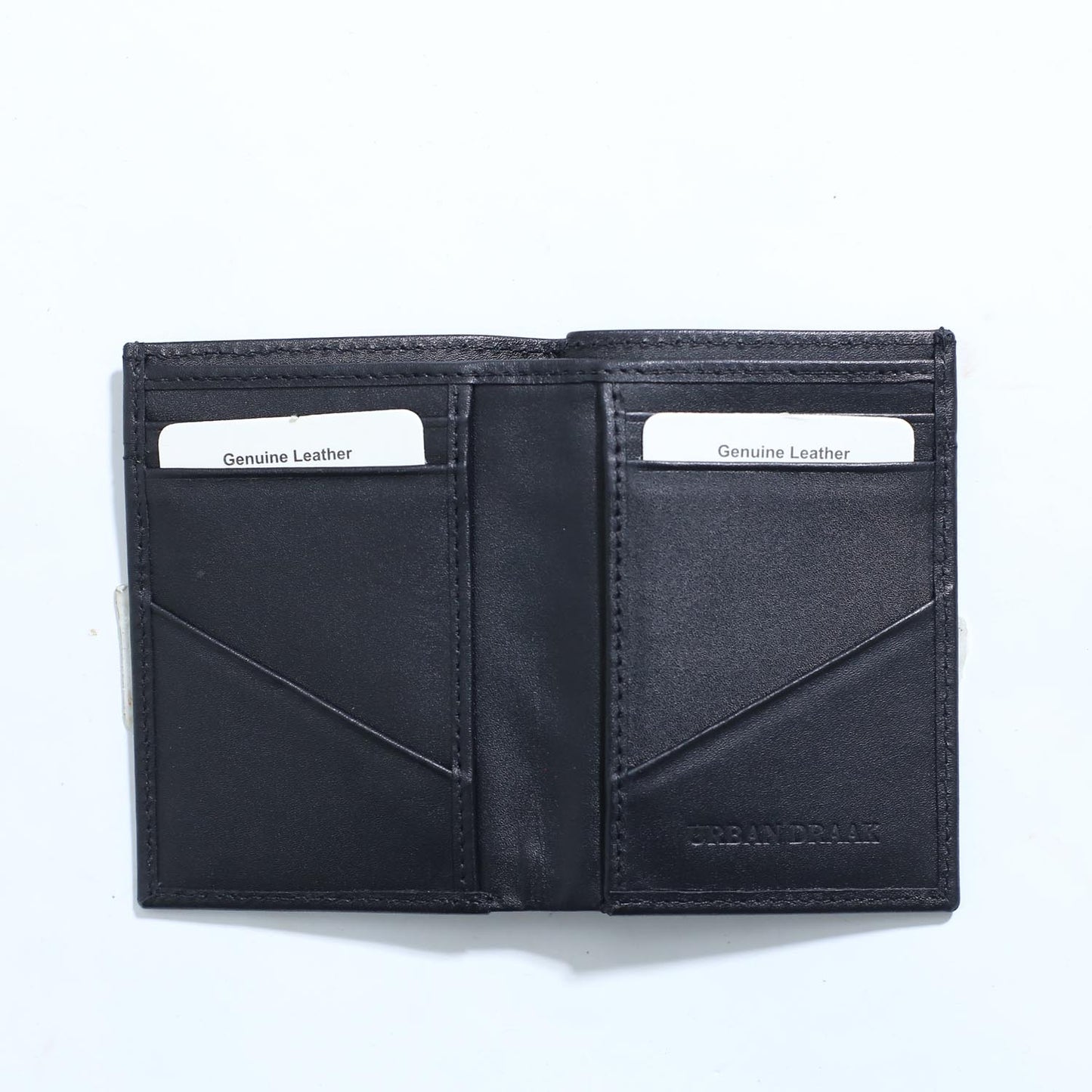 Urban Draak™ Vertical Leather Wallet – Slim Bifold Card Holder for Men