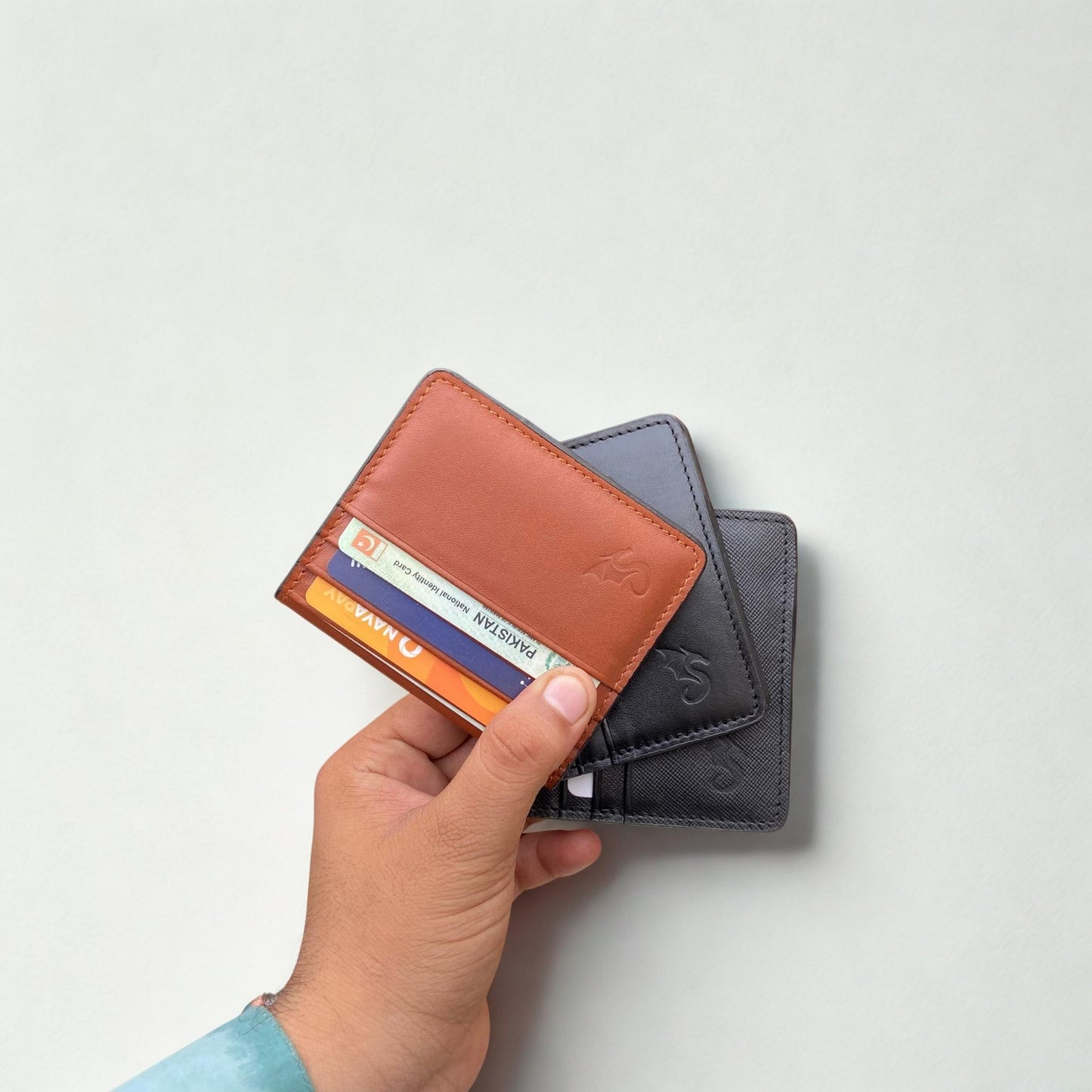 Urban Draak™ Leather Card Holder Wallet – Slim Design with Cash Compartment