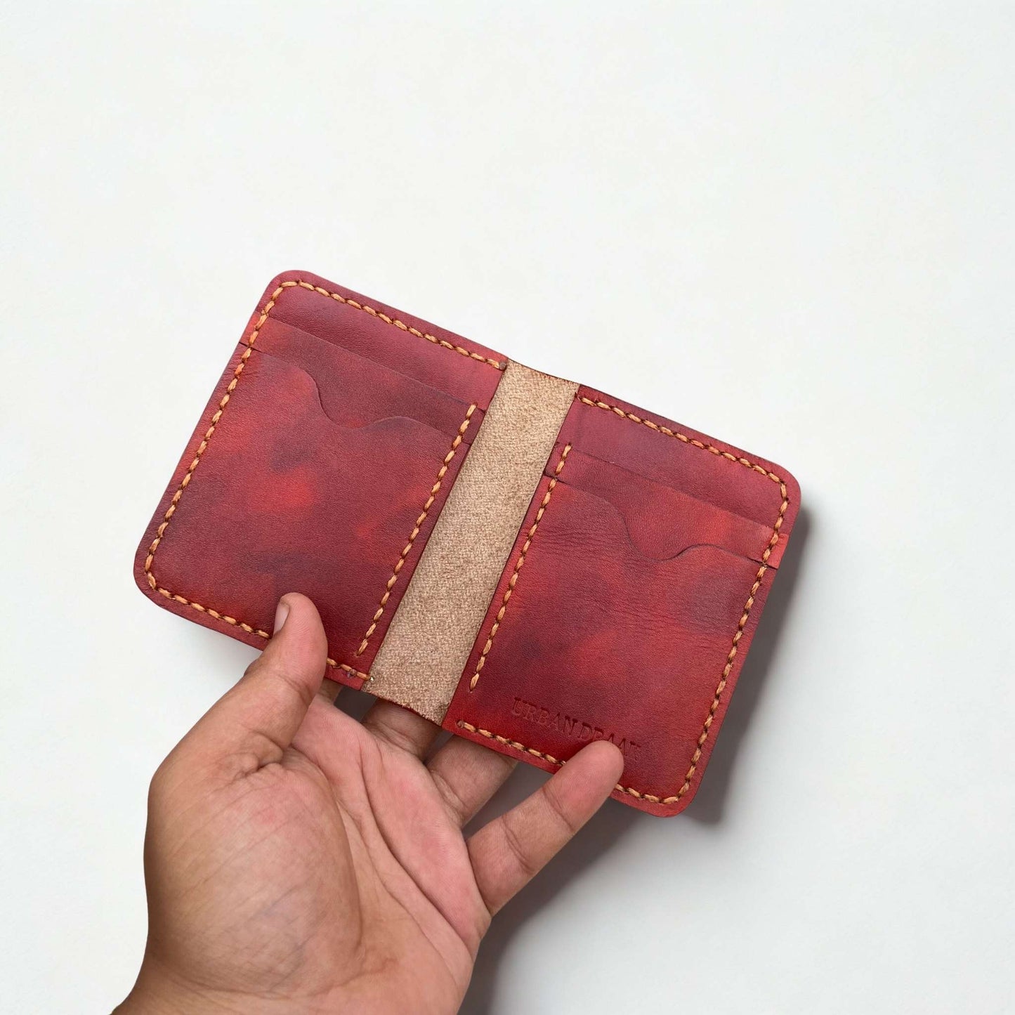 Urban Draak Handmade Leather Wallet – Hand-Stitched Minimalist Design
