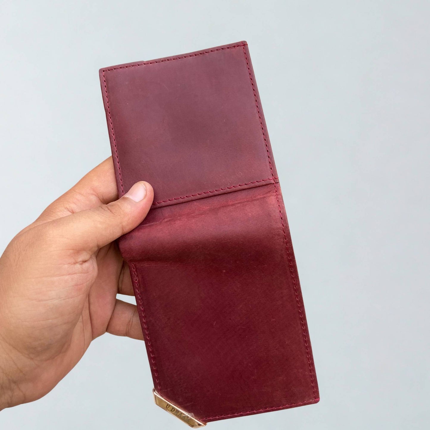 Urban Draak™ Classic Leather Wallet – Multi-Compartment with Coin Pocket & Metal Edge